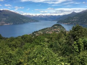 View of Bellagio, Lake Como and Alps